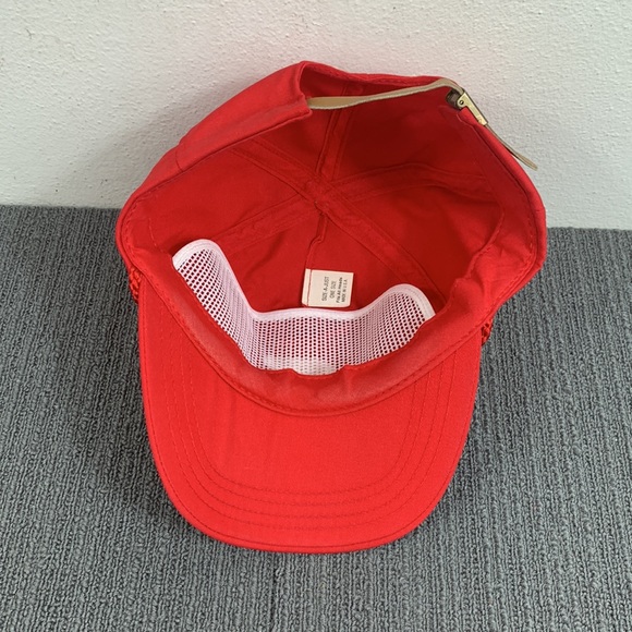 Vintage QR Rope Baseball Hat Mens OSFA Red White Adjustable Strapback Cap USA - Picture 10 of 14